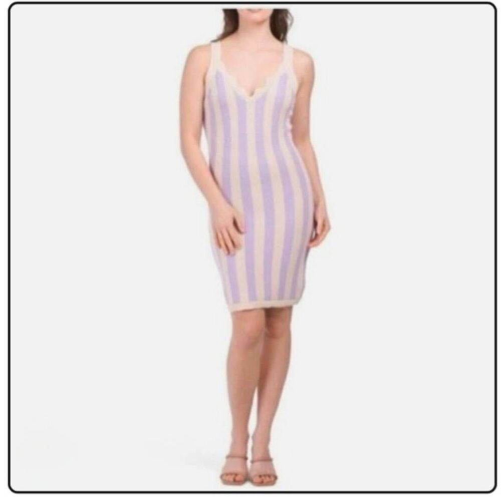 NWT House of Harlow 1960 Striped Knit Dress